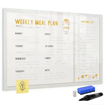 Planning de repas tableau magnétique à dessiner