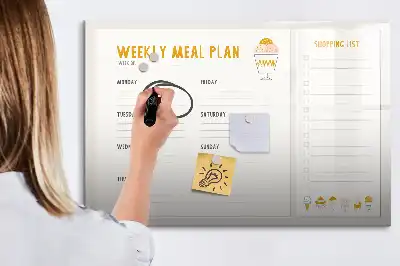 Planning de repas tableau magnétique à dessiner
