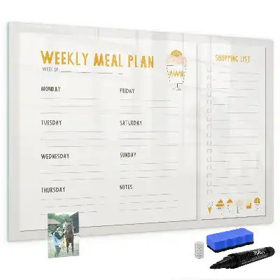 Planning de repas tableau magnétique à dessiner