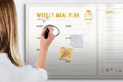 Planning de repas tableau magnétique à dessiner