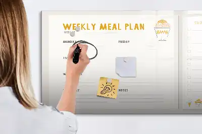 Planning de repas tableau magnétique à dessiner