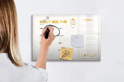 Planning de repas tableau magnétique à dessiner