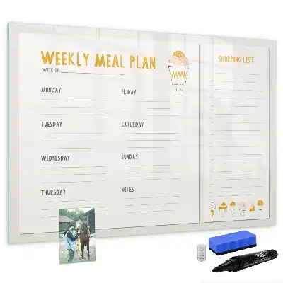 Planning de repas tableau magnétique à dessiner