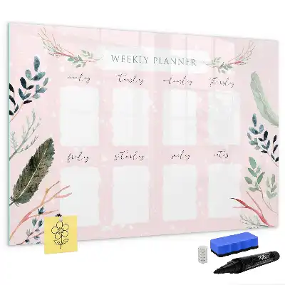 Tableau magnétique pour dessiner planificateur hebdomadaire charmant
