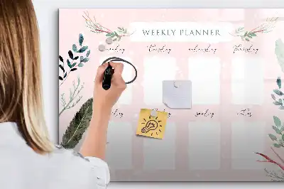 Tableau magnétique pour dessiner planificateur hebdomadaire charmant