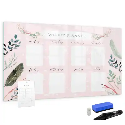 Tableau magnétique pour dessiner planificateur hebdomadaire charmant