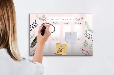 Tableau magnétique pour dessiner planificateur hebdomadaire charmant
