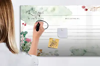 Tableau magnétique pour dessiner modèle espace recette