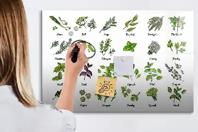 Tableau magnétique à dessiner modèle types d'arbres