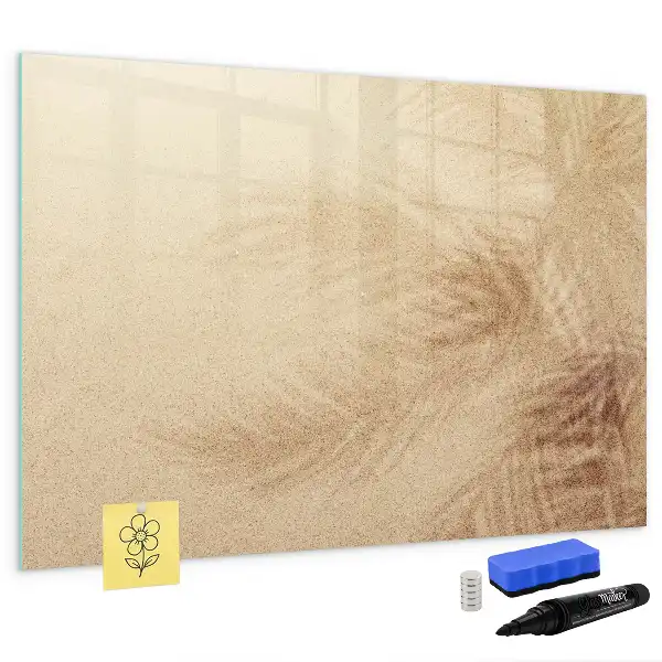 Tableau magnétique à dessiner motif feuilles abstraites