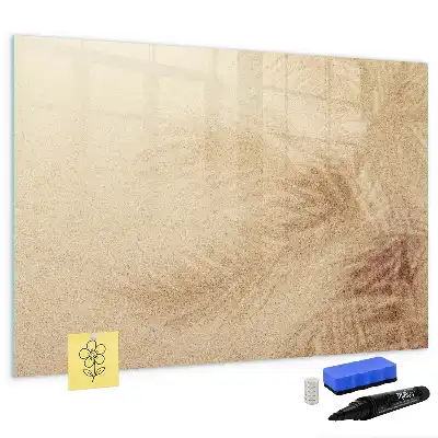 Tableau magnétique à dessiner motif feuilles abstraites