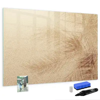 Tableau magnétique à dessiner motif feuilles abstraites