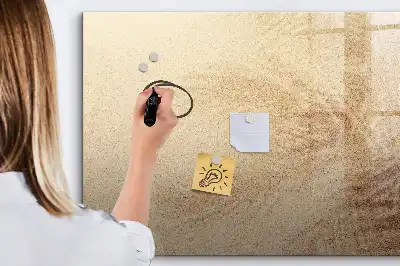 Tableau magnétique à dessiner motif feuilles abstraites