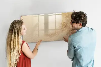 Tableau magnétique à dessiner motif feuilles abstraites