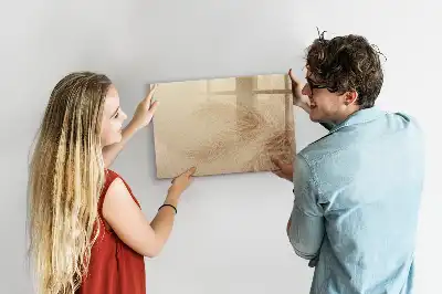 Tableau magnétique à dessiner motif feuilles abstraites