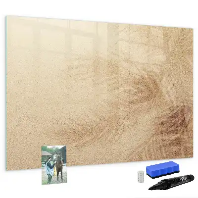 Tableau magnétique à dessiner motif feuilles abstraites