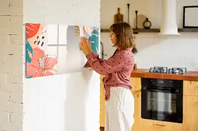 Tableau magnétique à dessiner motif plantes hawaïennes