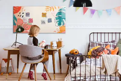 Tableau magnétique à dessiner motif plantes hawaïennes