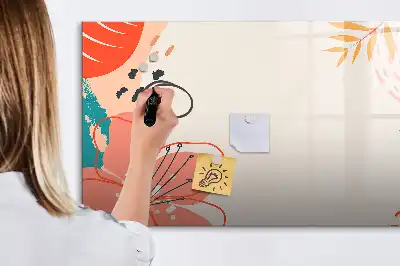 Tableau magnétique à dessiner motif plantes hawaïennes