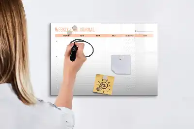 Planificateur de repas hebdomadaire tableau magnétique pour dessiner