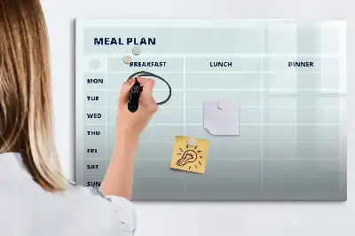 Tableau magnétique pour dessiner plan de repas pastel