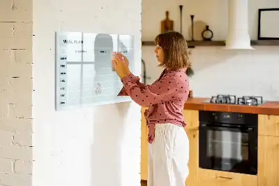 Tableau magnétique pour dessiner plan de repas pastel