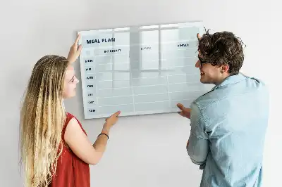 Tableau magnétique pour dessiner plan de repas pastel