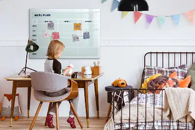 Tableau magnétique pour dessiner plan de repas pastel