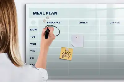 Tableau magnétique pour dessiner plan de repas pastel