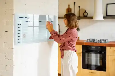 Tableau magnétique pour dessiner plan de repas pastel