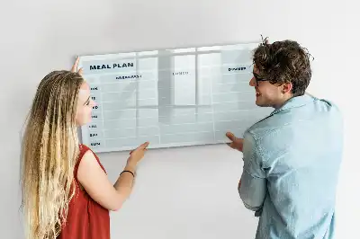 Tableau magnétique pour dessiner plan de repas pastel