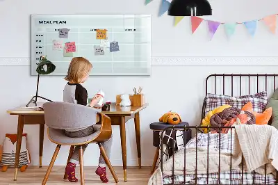 Tableau magnétique pour dessiner plan de repas pastel
