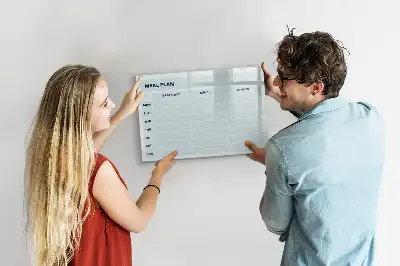 Tableau magnétique pour dessiner plan de repas pastel