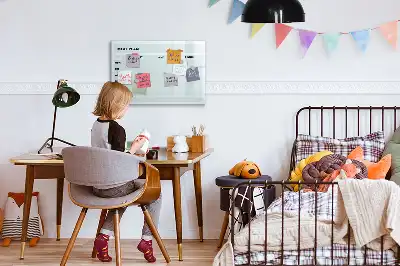 Tableau magnétique pour dessiner plan de repas pastel