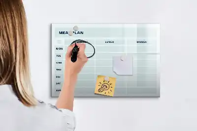 Tableau magnétique pour dessiner plan de repas pastel