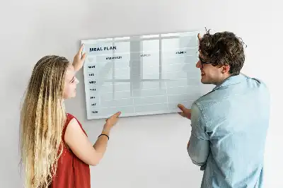 Tableau magnétique pour dessiner plan de repas pastel