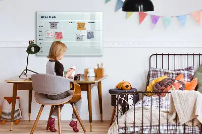 Tableau magnétique pour dessiner plan de repas pastel