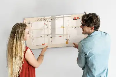 Planificateur hebdomadaire tableau magnétique pour dessiner