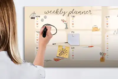 Planificateur hebdomadaire tableau magnétique pour dessiner
