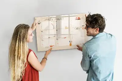 Planificateur hebdomadaire tableau magnétique pour dessiner