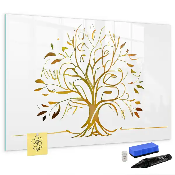 Tableau magnétique pour dessiner modèle arbre doré
