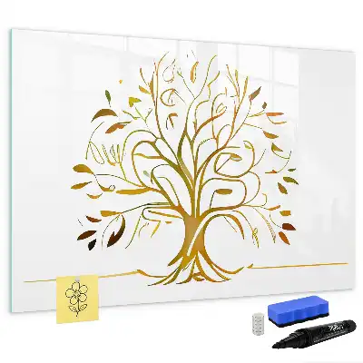 Tableau magnétique pour dessiner modèle arbre doré