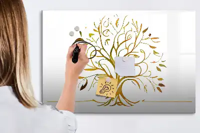 Tableau magnétique pour dessiner modèle arbre doré