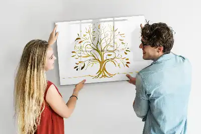 Tableau magnétique pour dessiner modèle arbre doré