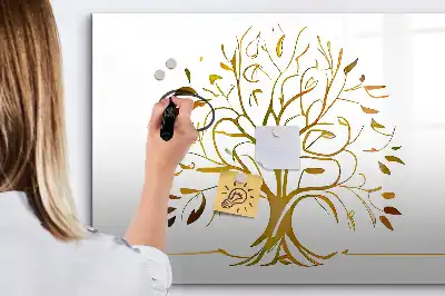 Tableau magnétique pour dessiner modèle arbre doré
