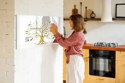 Tableau magnétique pour dessiner modèle arbre doré