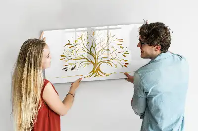 Tableau magnétique pour dessiner modèle arbre doré