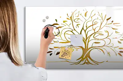 Tableau magnétique pour dessiner modèle arbre doré