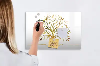 Tableau magnétique pour dessiner modèle arbre doré