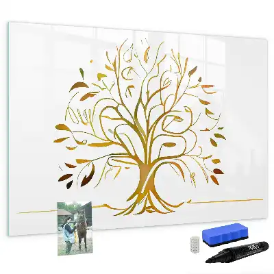 Tableau magnétique pour dessiner modèle arbre doré